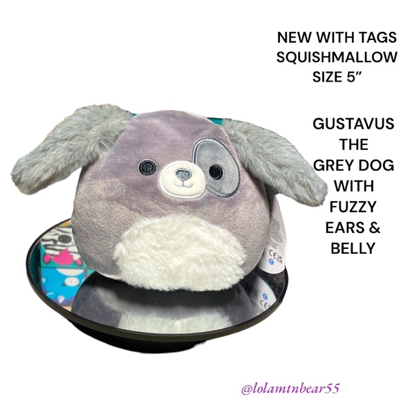 Squishmallows | Toys | Gustavus The Grey Dog Wfuzzy Belly Ears ...